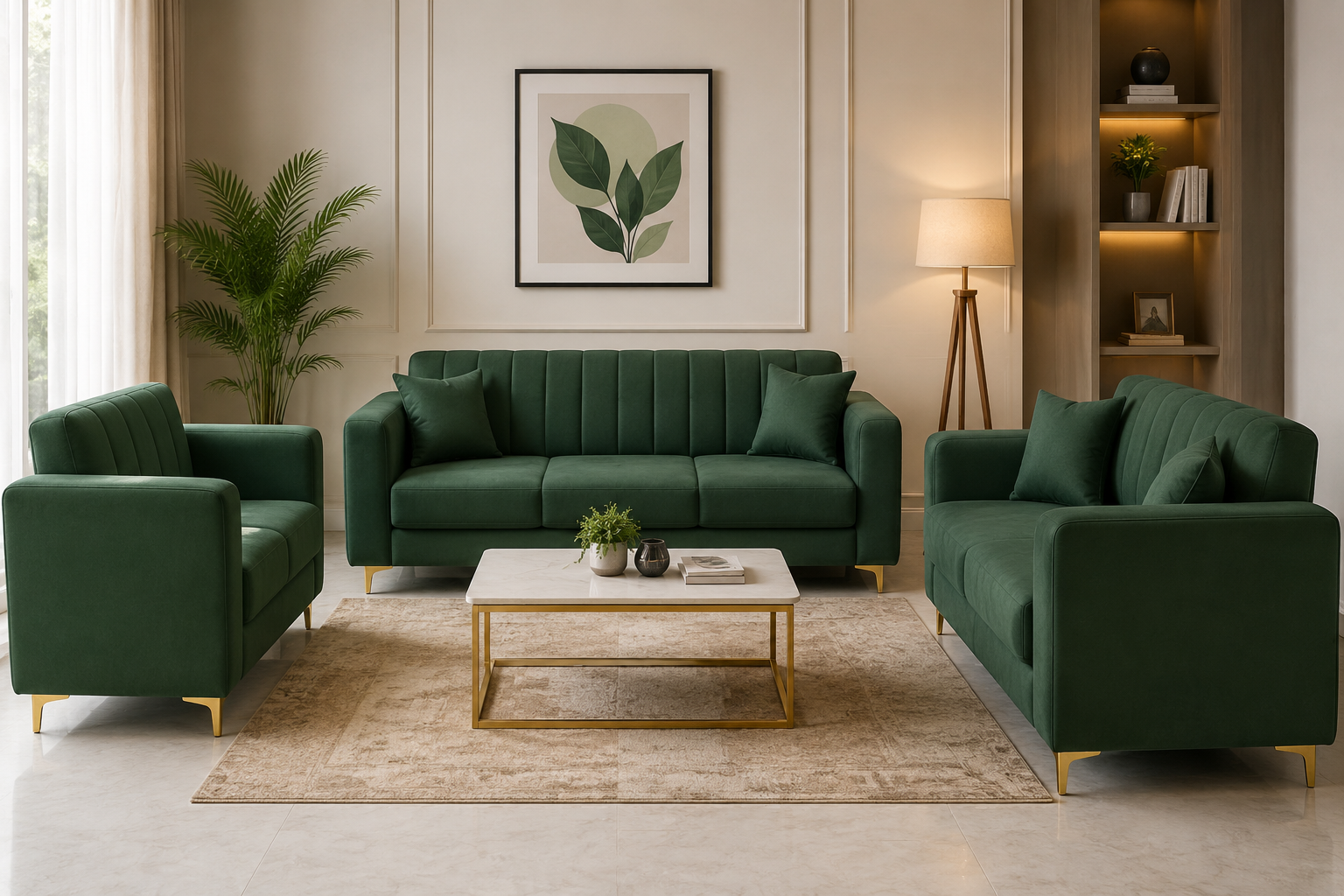 Luxury 3 Seater Sofa Set