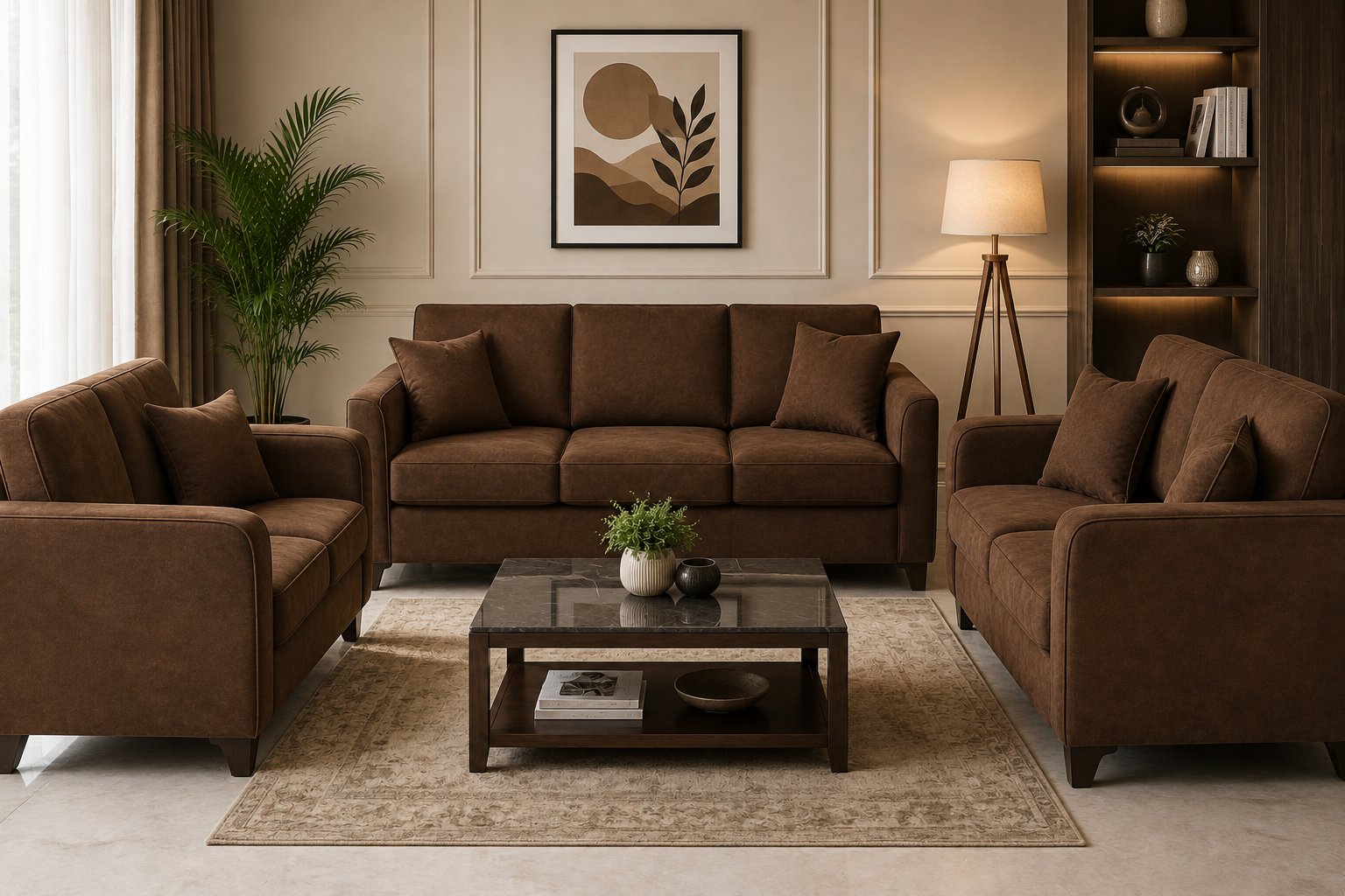 Luxury 3 Seater Sofa Set - Image 2